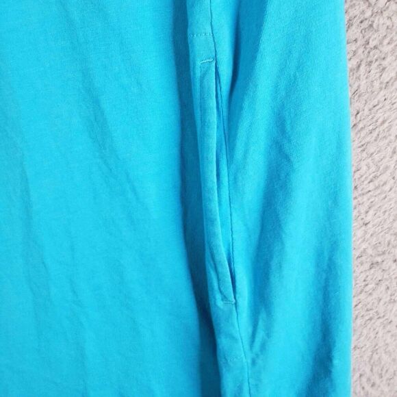 Lands End Shift Dress Women's Plus Size 1X Blue Teal Sleeveless Embroidered - Picture 5 of 9